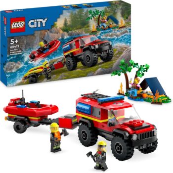 LEGO City Пожарникарски камион 4x4 със спасителна лодка (60412)