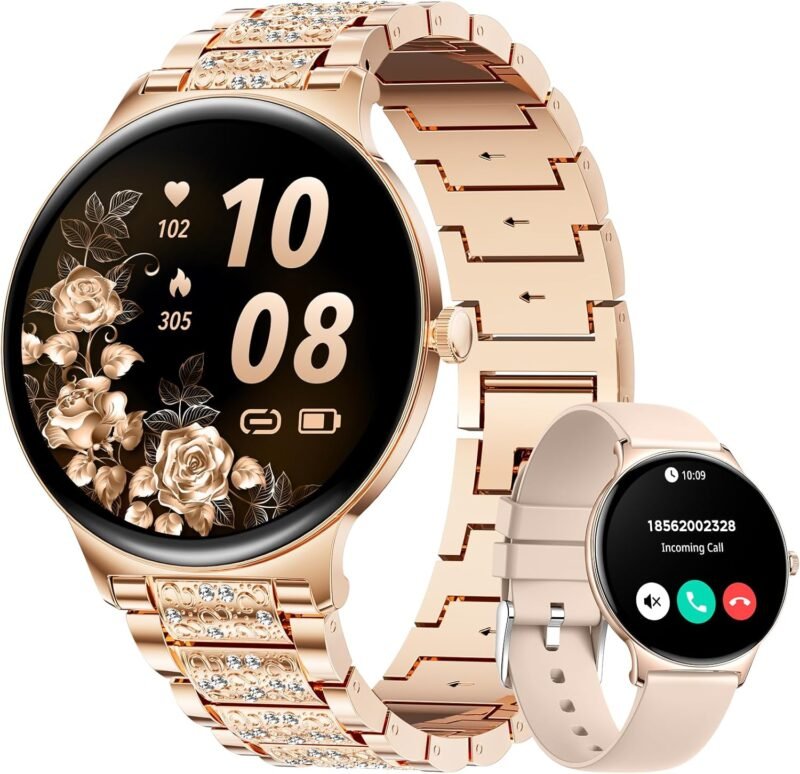 Дамски смарт часовник LIGE FV12 Women’s Smart Watch 1.43 Inch AMOLED Gold Rose