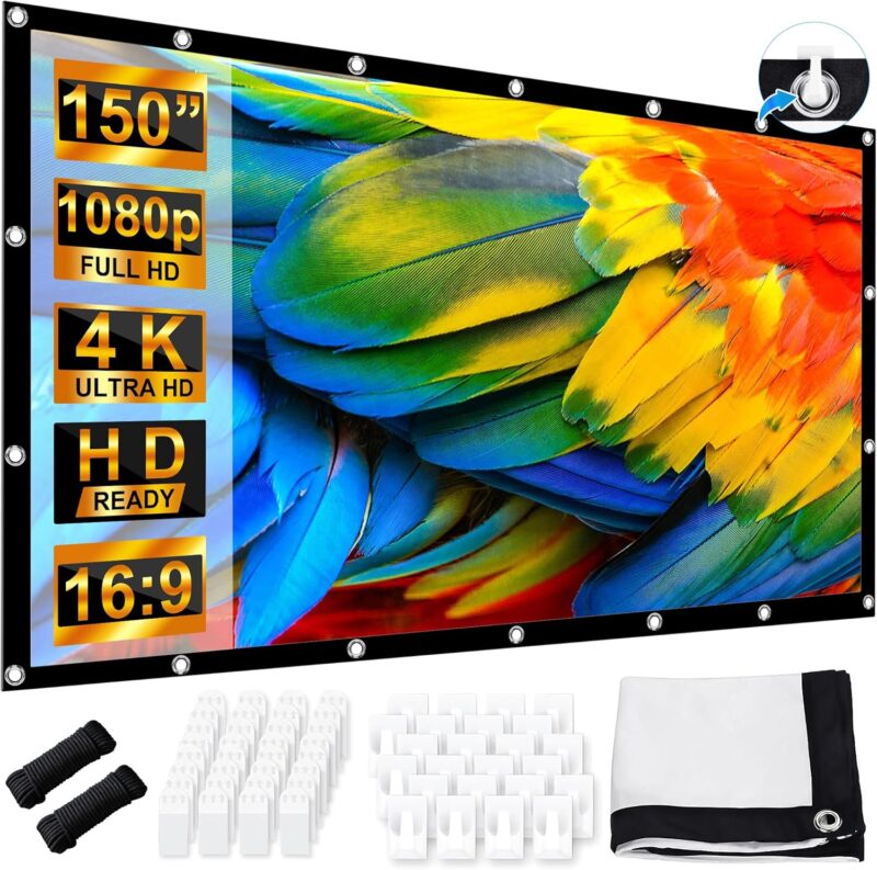 Екран за проектор LEORFI Projector Screen 150 Inch Frame 16:9