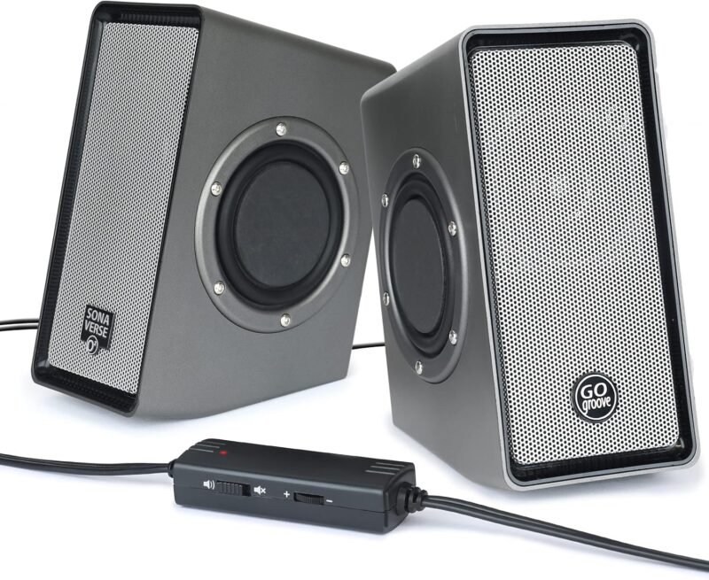 Тонколони за Компютър GOgroove SonaVERSE O2 PC Speakers Grey