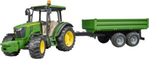 Bruder John Deere 5115M Трактор и ремарке