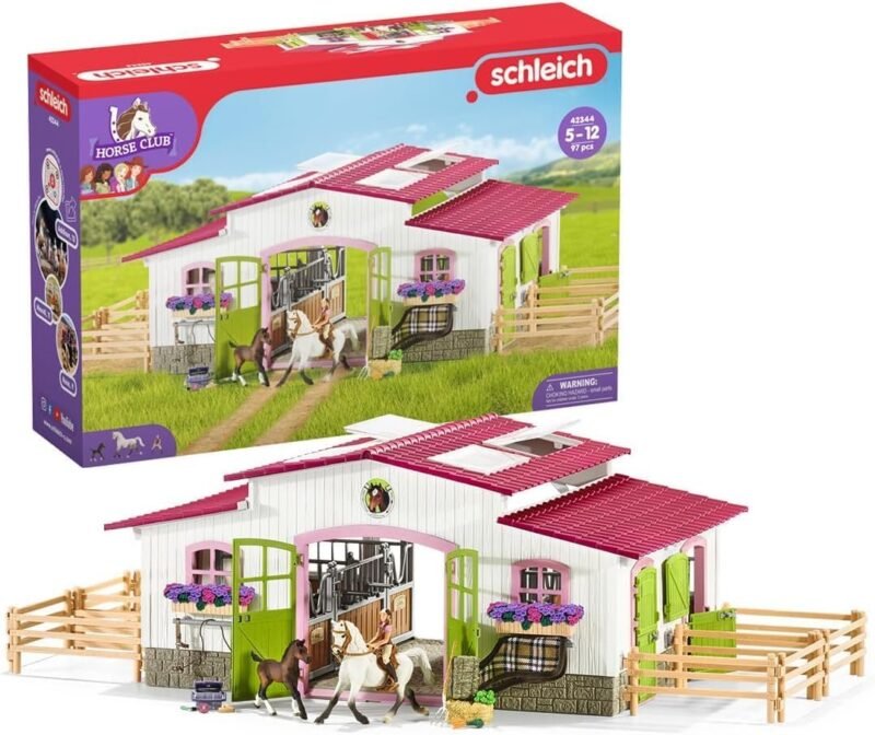 schleich Комплект за игра Конюшня Коне и аксесоари (42344)