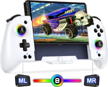 Elegamefy Pro Controller Контролер за Nintendo Switch White