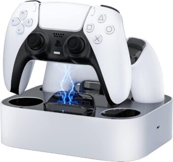 NEWDERY Станция за зареждане на контролери PlayStation PS5 White