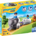 Playmobil 1.2.3 Плъзгащо се влакче с животни (70405)