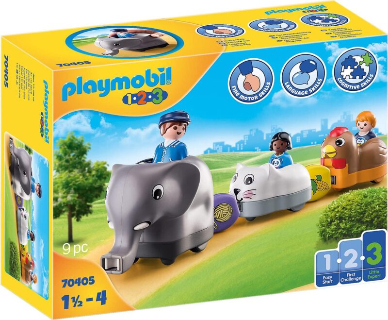 Playmobil 1.2.3 Плъзгащо се влакче с животни (70405)