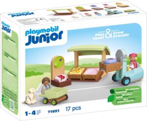 Playmobil Junior Пазарен щанд и мотокар (71691)