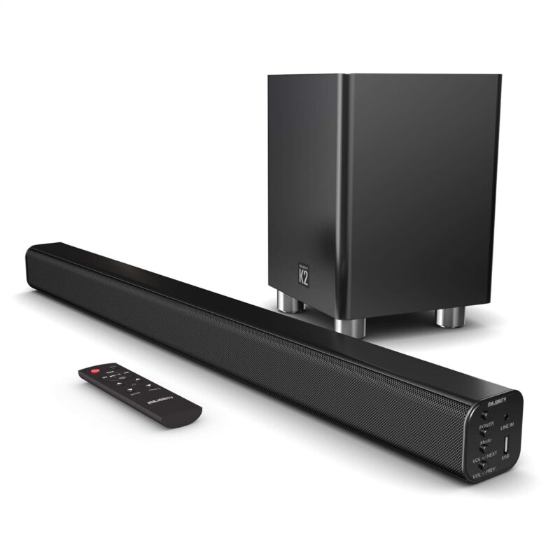 Саундбар за телевизор Majority K2 2.1 Soundbar & Subwoofer Black